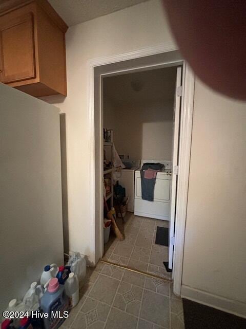 interior space with independent washer and dryer