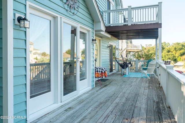 view of wooden deck