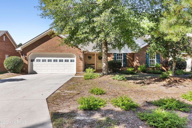 view of front facade with a garage