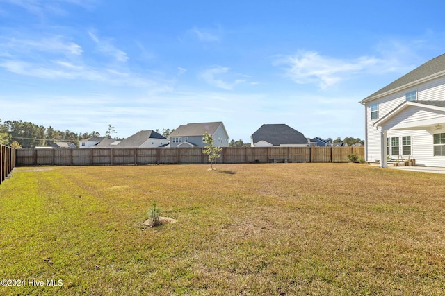 view of yard with a patio area