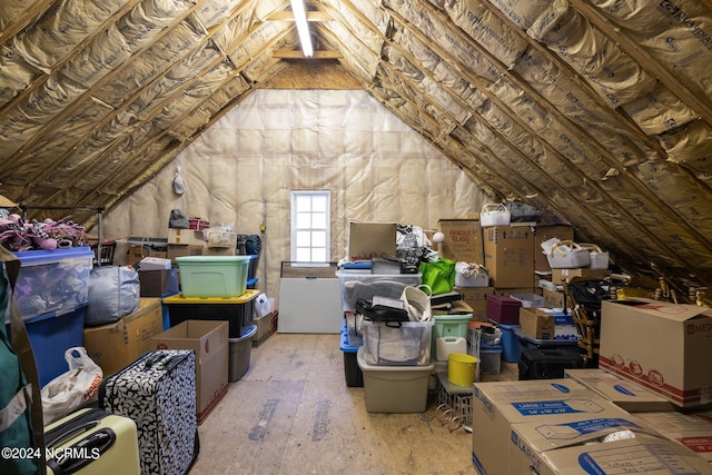 view of attic