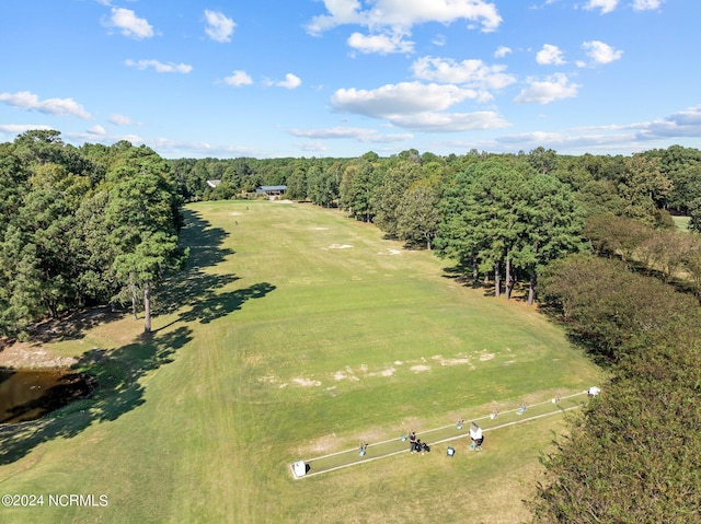 birds eye view of property with a rural view