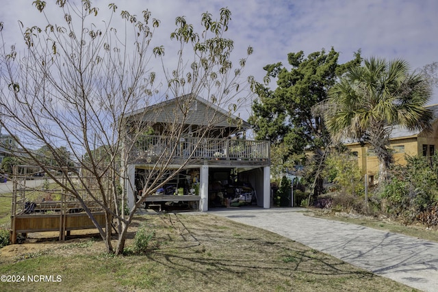 exterior space with a carport