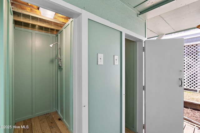 bathroom with wood finished floors