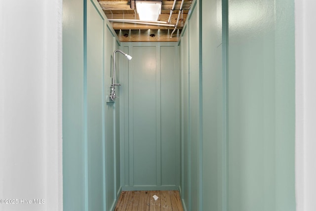 bathroom featuring wood finished floors