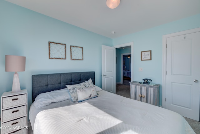 view of carpeted bedroom