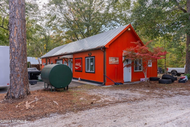 exterior space featuring heating fuel