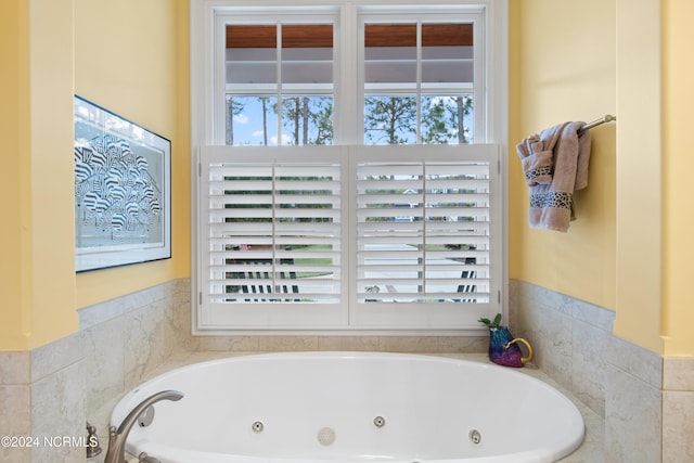 bathroom with a bath