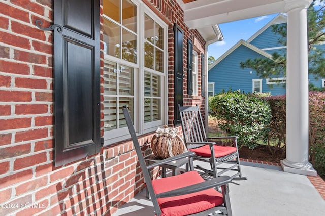 view of patio / terrace with a porch