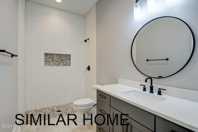 187 Spicer Lake Dr, Holly Ridge, NC 28445 - full bath with toilet, vanity, and a tile shower