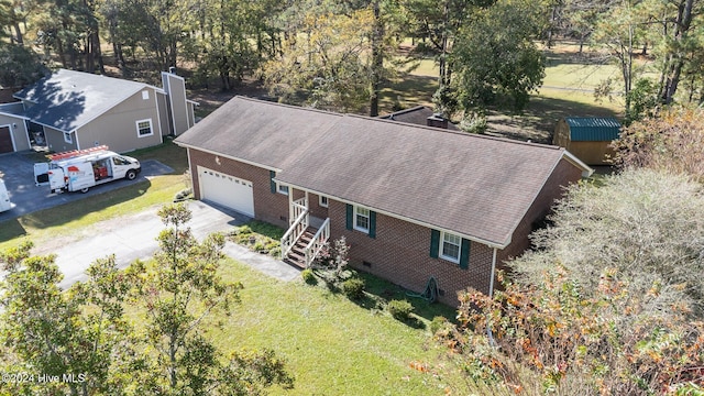 birds eye view of property