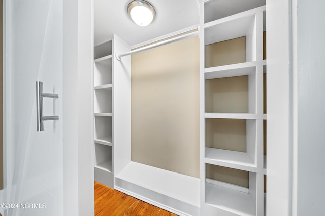 spacious closet with wood-type flooring