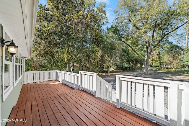 view of wooden terrace