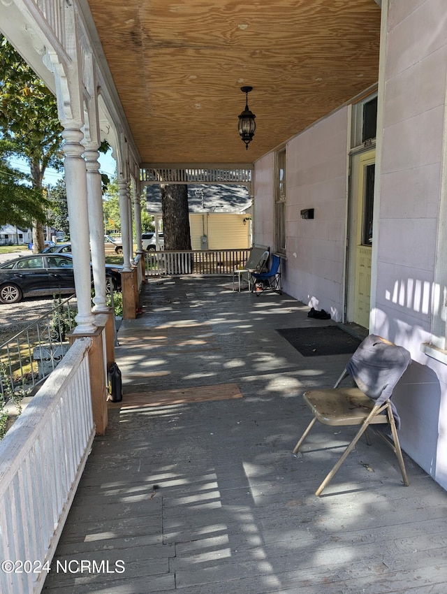 view of patio with a porch