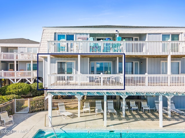 exterior space with a community pool