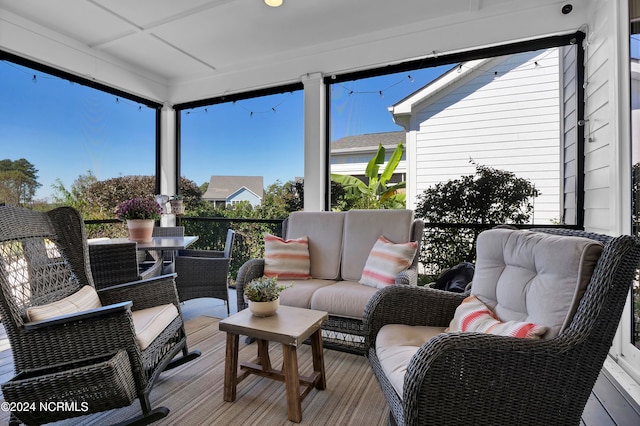 sunroom with a healthy amount of sunlight