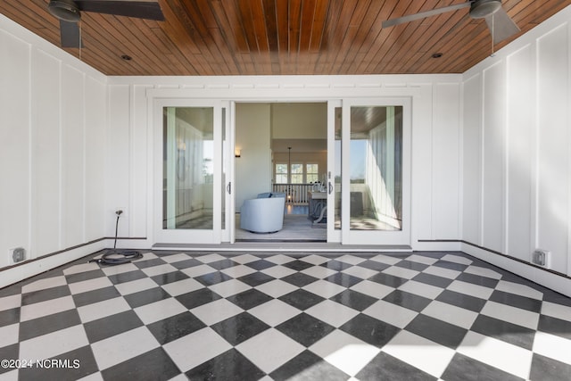 view of patio / terrace with ceiling fan