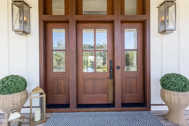 view of doorway to property