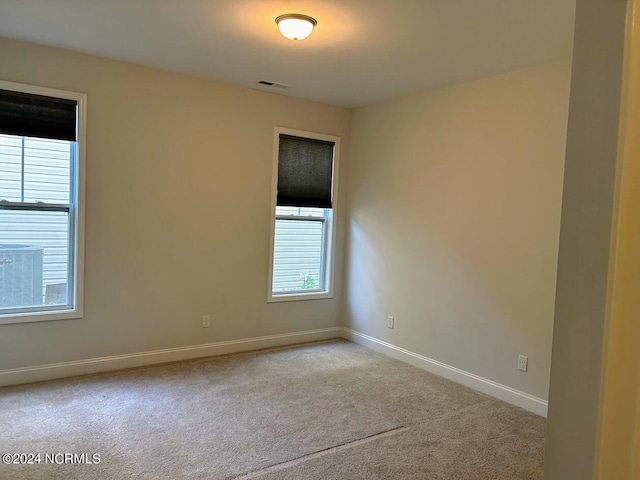 carpeted empty room featuring plenty of natural light