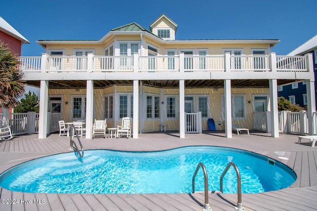 exterior space with a wooden deck