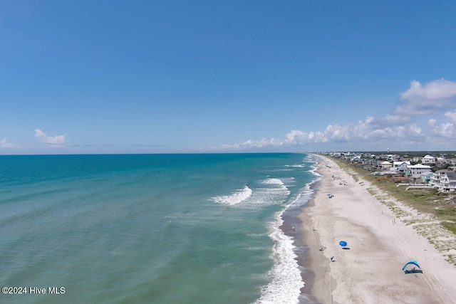 water view featuring a beach view