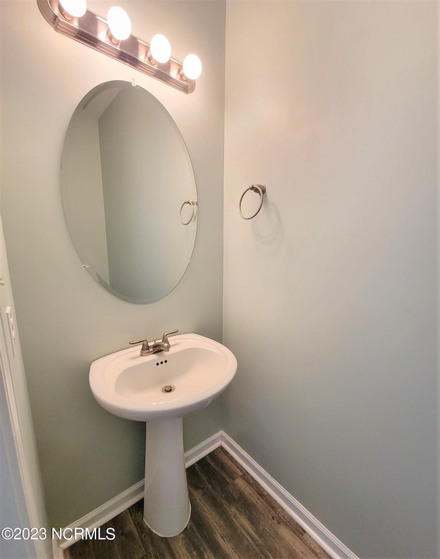 bathroom featuring hardwood / wood-style floors