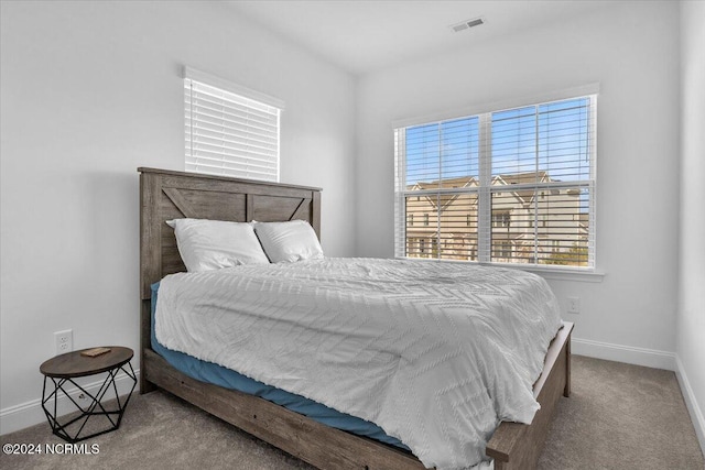 bedroom with carpet floors