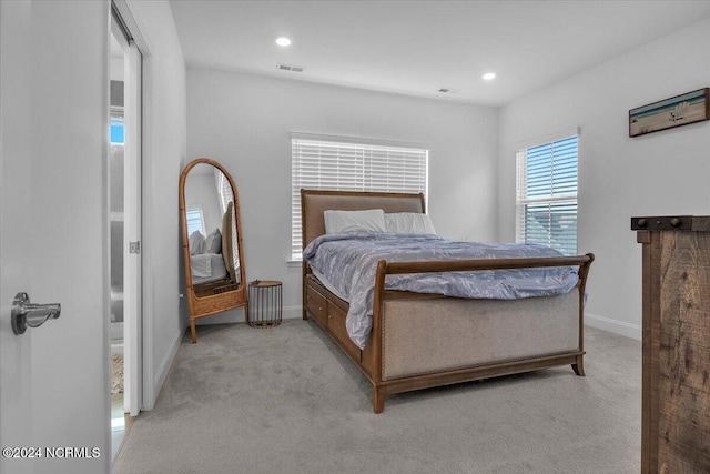 view of carpeted bedroom