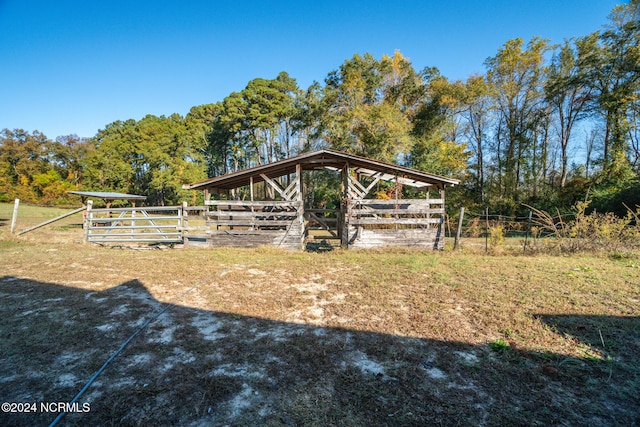 view of horse barn