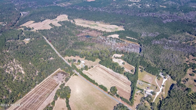 drone / aerial view with a forest view