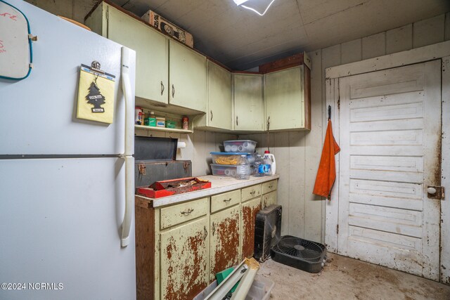 kitchen with white refrigerator