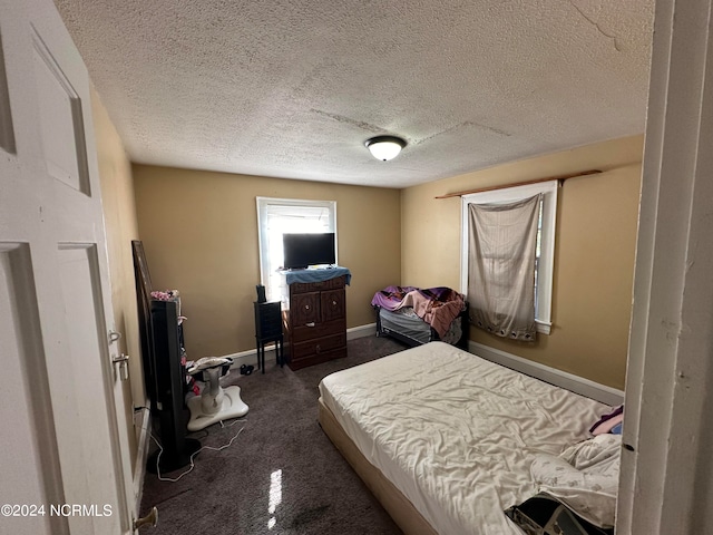 bedroom featuring a textured ceiling