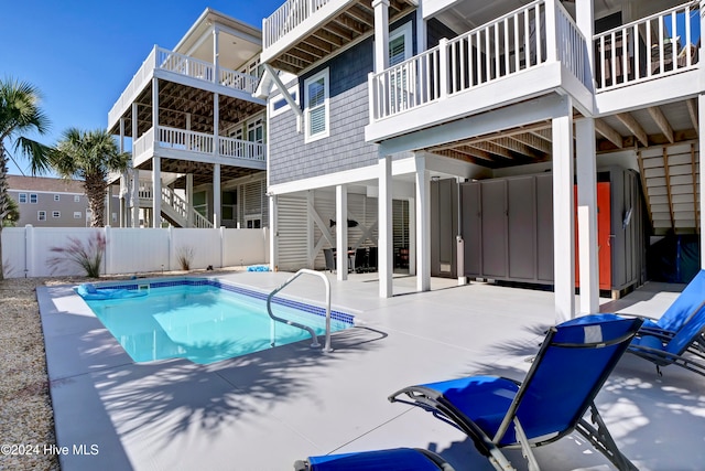 view of pool with a patio