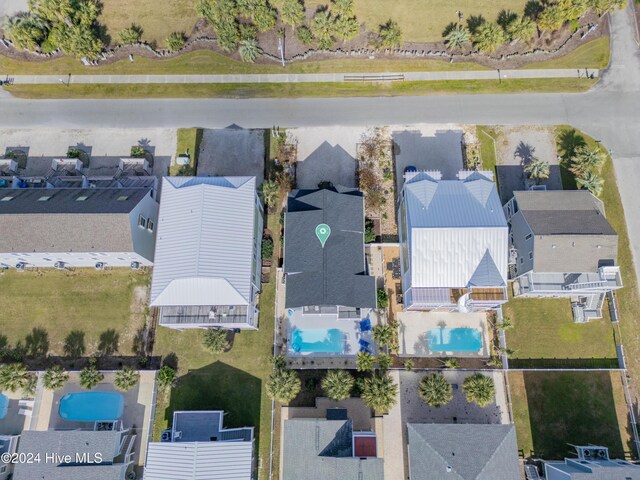 bird's eye view with a residential view