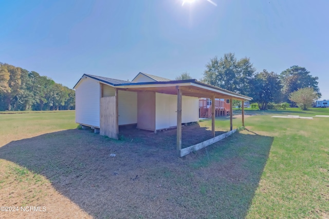 exterior space with a front lawn