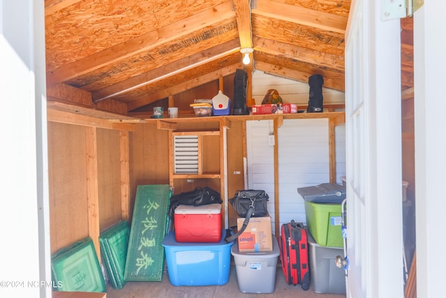 view of storage room