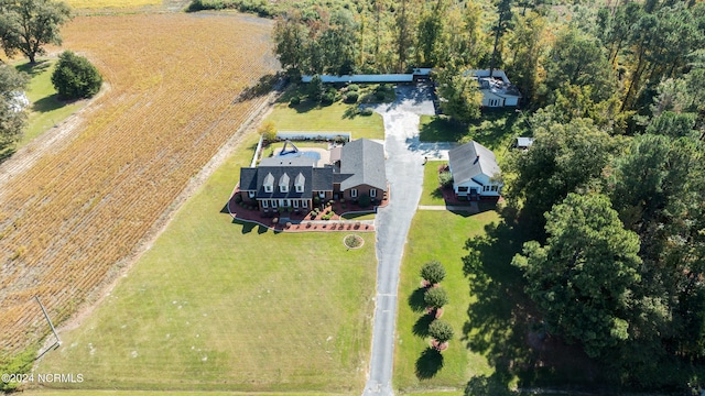 bird's eye view with a rural view