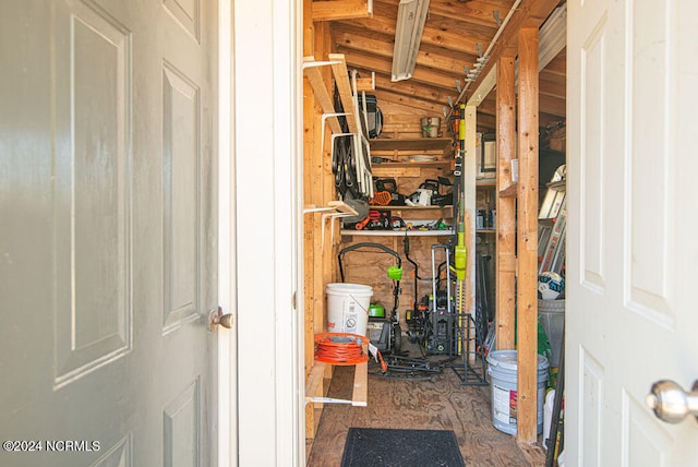 view of storage area