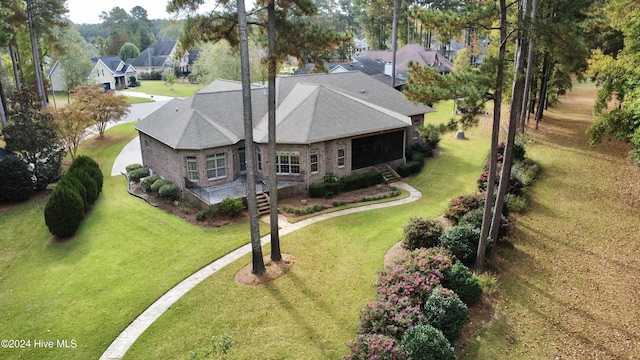 aerial view featuring a residential view