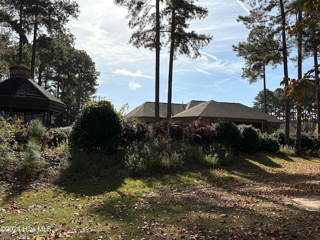 view of yard featuring a gazebo