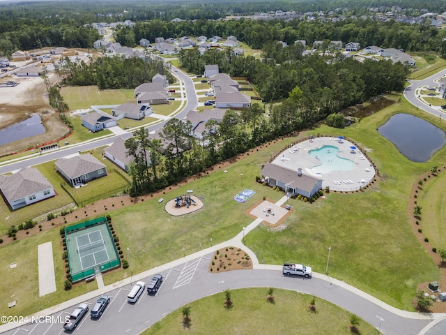 drone / aerial view featuring a residential view