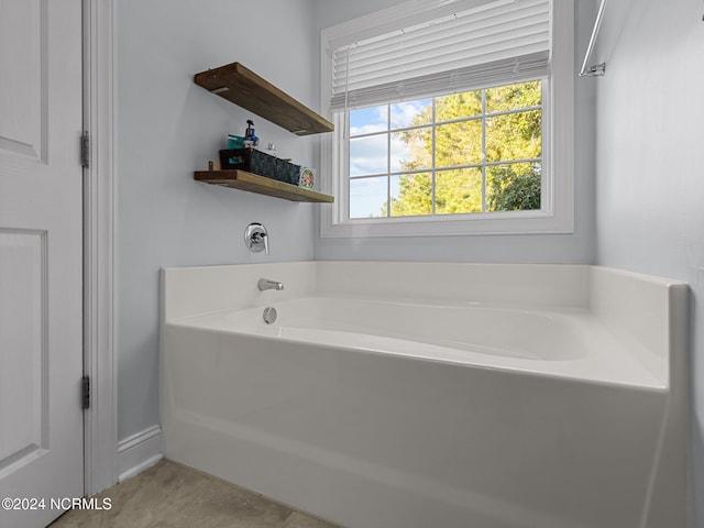 bathroom featuring a bathing tub