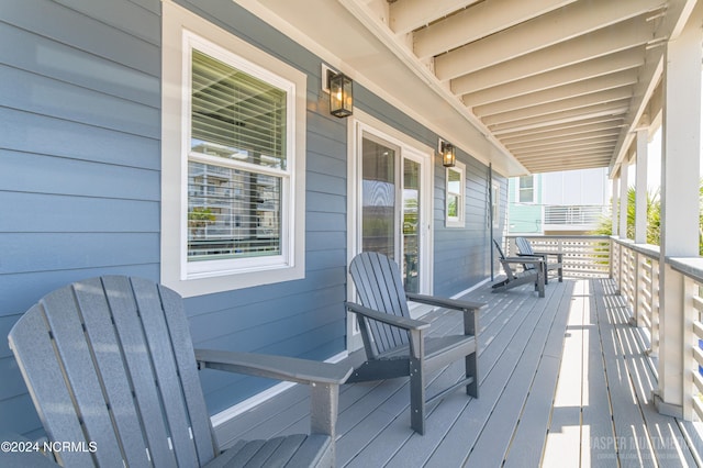 view of wooden deck