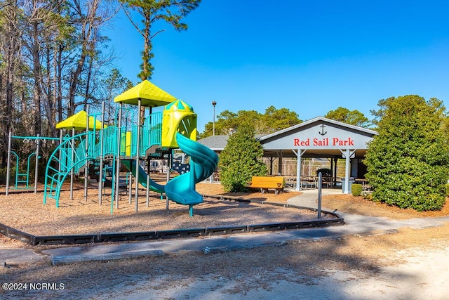 view of jungle gym