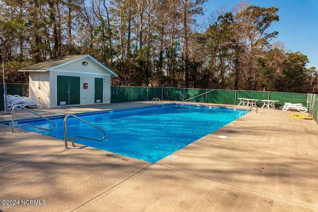 view of pool featuring a patio area