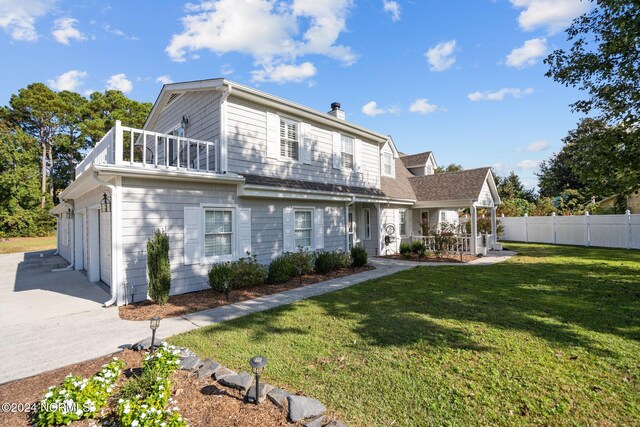 view of property exterior with a garage