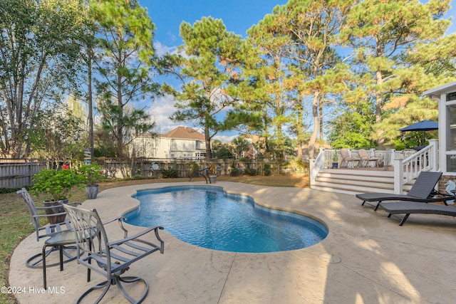 view of pool with a patio area