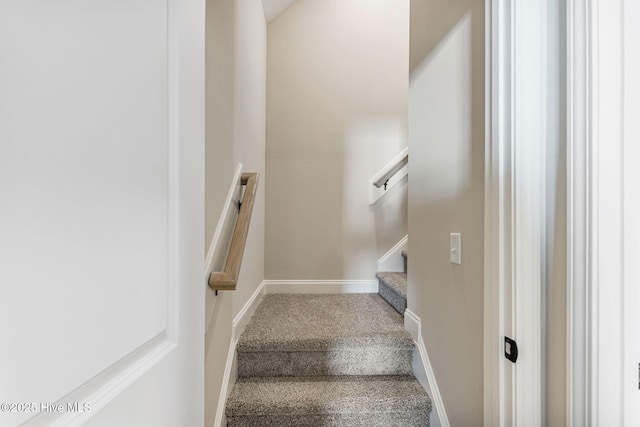 stairs with baseboards