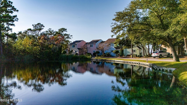 property view of water featuring a residential view