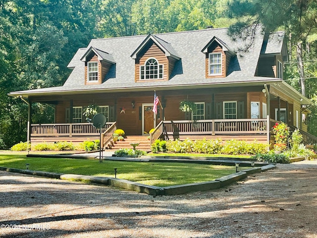 view of front of house with covered porch